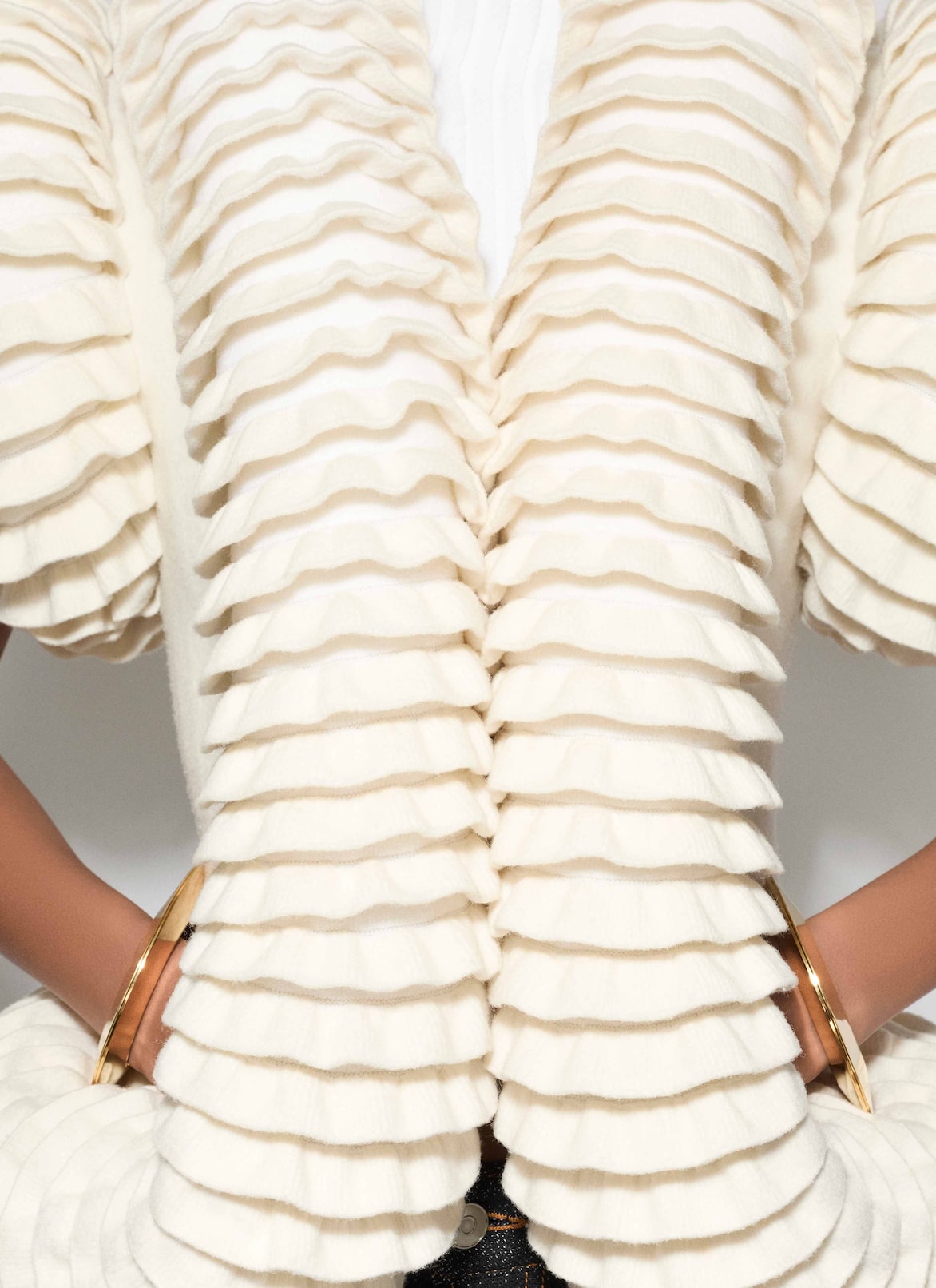 FELT KNIT CIRCULAR PADDED JACKET ALAÏA  FELT KNIT CIRCULAR PADDED JACKET
